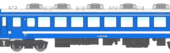 Поезд JNR Series 50-5000 Coach Rapid `Kaikyo` - чертежи, габариты, рисунки